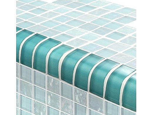 Artistry In Mosaics Twilight Series Trim Glass Tile | Turquoise | TRIM-GT82348T4