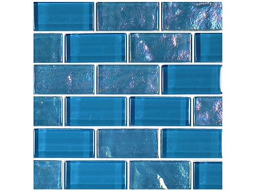 Artistry In Mosaics Twilight Series 1x2 Glass Tile | Azure Brick | GT82348B12