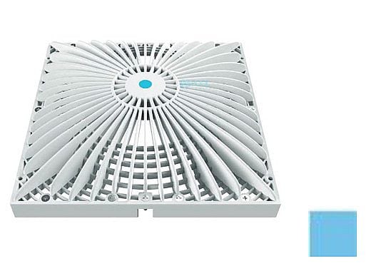 AquaStar 12" Square Retrofit MoFlow Suction Outlet Cover with Screw Kit | Blue | R12MF104