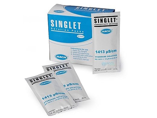 AquaChek® Calibration Singlets Single-Use Conductivity Foiled Calibration | Case of 20 | 2771420