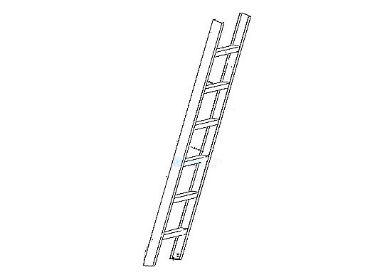 Inter-fab City2 Slide Aluminum Ladder Assembly with 6 Treads | CITY-LADDER
