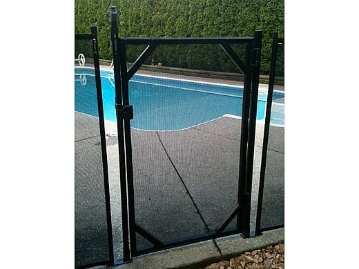Water Warden Safety Pool Fence Self Closing Gate | 4' Tall | Black | WWG201