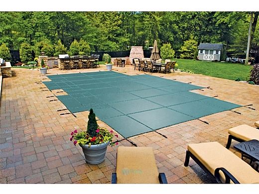 Loop-Loc 15-Year Mesh Safety Cover | Grecian 16'-6" x 35'-6" |  4' x 6' Center End Step | LL163546GCES