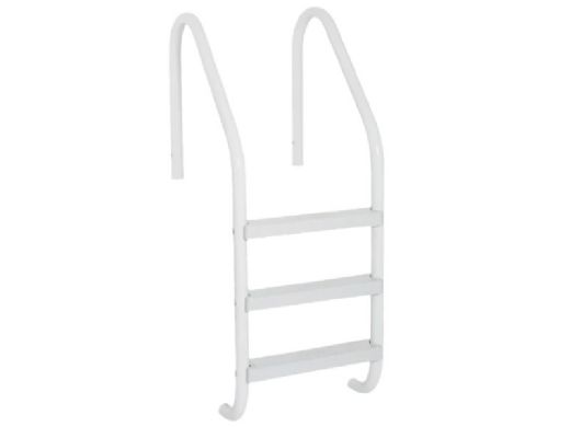 Saftron Premium Plus Ladder | 3-Step | .25" Thickness 1.90" OD | 24" W x 53" Height | White | PPL-324-3S-W