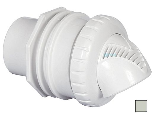 Infusion Pool Products Venturi Return Fitting | Standard Wall Assembly 1" Inside 1.5" Outside Inlet | Light Gray | VRFSWALG