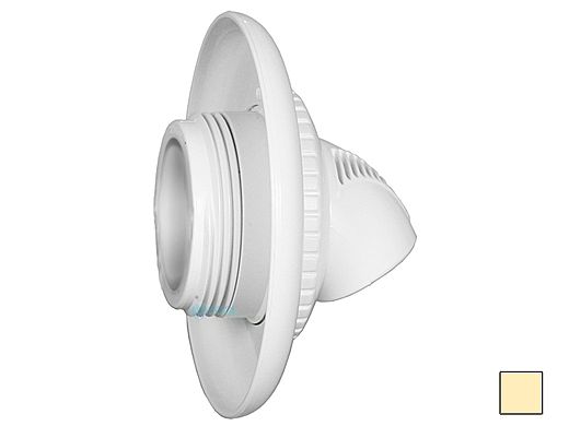 Infusion Pool Products Venturi Return Fitting | Threaded 1.5" Inlet with Flange | Bone | VRFTHFBO