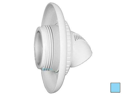 Infusion Pool Products Venturi Return Fitting | Threaded 1.5" Inlet with Flange | Light Blue | VRFTHFLB