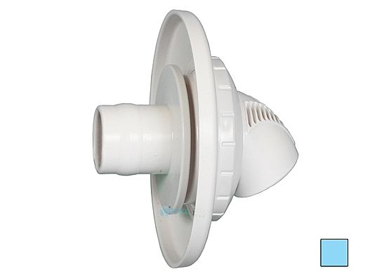 Infusion Pool Products Venturi Return Fitting | Self Aligning Slip 1" Inlet with Flange | Light Blue | VRFSAF1LB