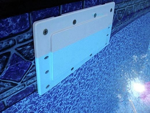 SimPoolTec Inground Skimmer Plug | 13-1/2" x 5-3/8" | Widemouth Faceplate | IGWM-WWF