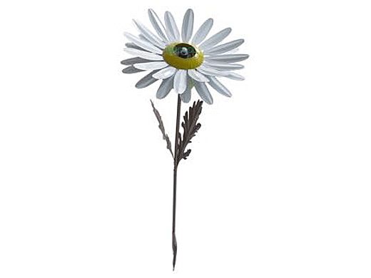 Desert Steel Daisy Garden Torch | White | 409-006