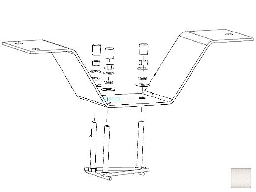 Inter-Fab 8' Duro-Spring Steel Base Only with Jig | Light Gray | DSS8-9