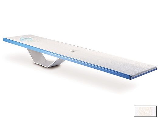 Inter-Fab Duro-Spring Base with Duro-Spring Board Complete | 8' White with White Top Tread and White Base | DS8WW-DSS8