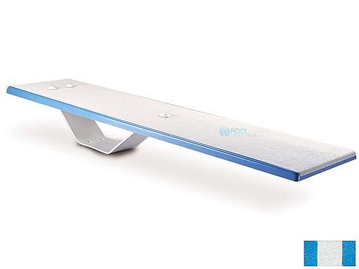 Inter-Fab Duro-Spring Base with Duro-Spring Board Complete | 8' Blue with White Top Tread and White Base | DS8BW-DSS8