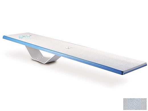 Inter-Fab Duro-Spring Base with Duro-Spring Board Complete | 8' Gray with Gray Top Tread and Hammertone Gray Base | DS8GRY-DSS8
