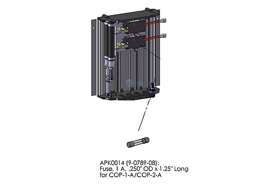 AutoPilot CoPilot Power Supply Fuse 1A .250" OD x 1.25" Long for COP-2-B | 9-0789-08 | APK0014