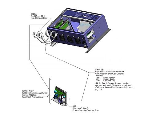 AutoPilot Pool Pilot Professional Expansion Kit | Power Module with Ribbon and Cell Cables | STK0128