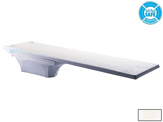 Inter-Fab La Mesa Base with Duro-Beam aquaBoard™ Board Complete | 8' White with White Top Tread and White Base | DB8WW-LAM8