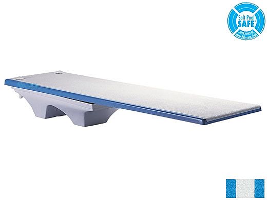 Inter-Fab Los Arcos Base with Duro-Beam aquaBoard™ Board Complete | 8' Blue with White Top Tread and White Base | DB8BW-LOS8