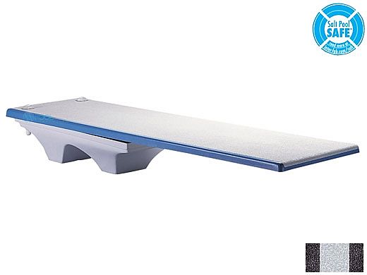 Inter-Fab Los Arcos Base with Duro-Beam aquaBoard™ Board Complete | 8' Black with Gray Top Tread and Black Base | DB8BLK-LOS8