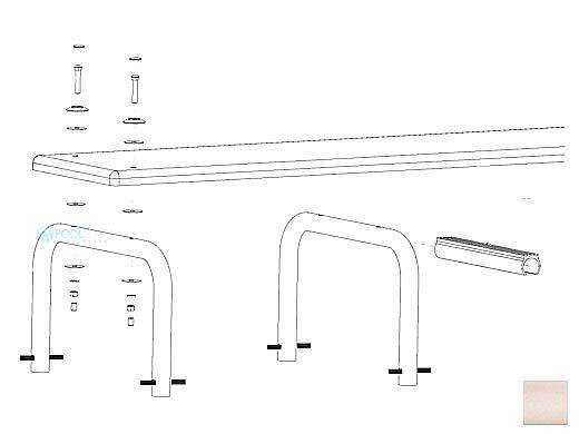 Inter-Fab U-Stands&trade; 24" U-Style Diving Standards Steel Base Only | Earth | DBU24049-3