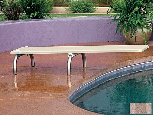 Inter-Fab U-Stands Base with Duro-Beam aquaBoard™ Board Complete | 8' Tan with Tan Top Tread and 12" Copper Vein Powder Coated Steel Base | DB8TCO-US12
