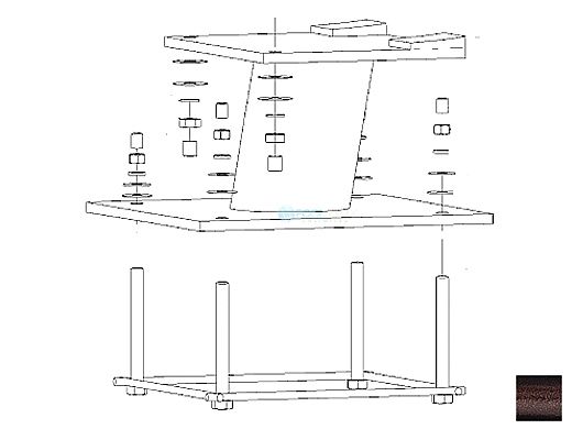 Inter-Fab Techni-Spring Steel Base Only with Jig | Copper Vein | TS-B-4