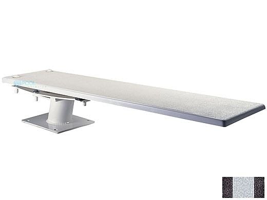 Inter-Fab Techni-Spring Steel Base with Techni-Beam Board Complete | 6' Black with Gray Top Tread and Black Base | TB6BLK-TSB