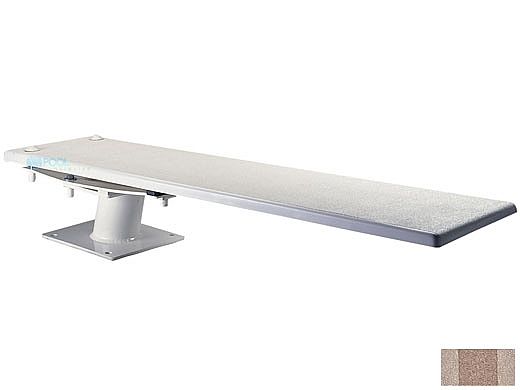 Inter-Fab Techni-Spring Steel Base with Techni-Beam Board Complete | 8' Tan with Tan Top Tread and Earth Base | TB8TAN-TSB