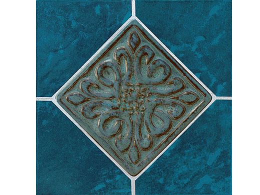 National Pool Tile Blue Seas 6x6 Deco | Teal Blue | SEA-TEAL DECO