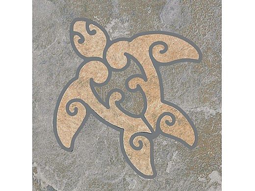 National Pool Tile Sierra 6x6 Turtle Deco | Blue Slate | CLD-BSL-TR1