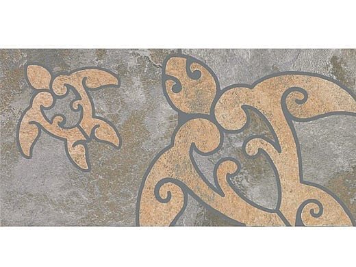 National Pool Tile Sierra 6x12 Turtle Deco | Blue Slate | CLD-BL-DL2