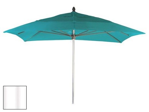 Ledge Lounger Select Umbrella | 11' Octagon 2" White Pole | Standard Fabric Colors | LL-U-S-110PP-W-STD