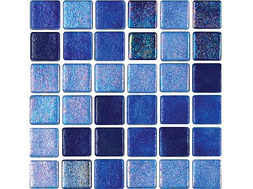 National Pool Tile Tribeca 1x1 Glass Tile | Dark Blue Non Skid | TRI-DKBLUE-NS