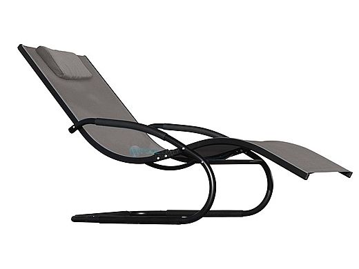 Vivere Wave Lounger | Black Chrome | WAVEL1-BC
