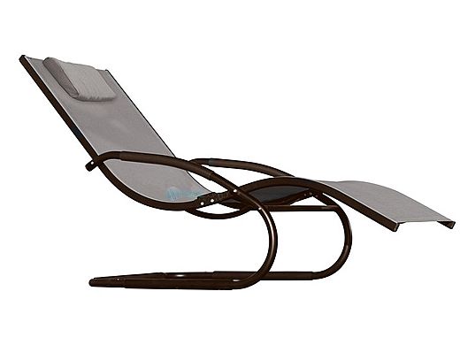 Vivere Wave Lounger | Cocoa | WAVEL1-CO