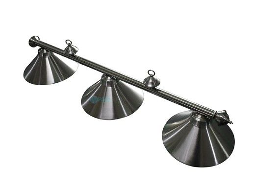 Hathaway 3-Shades Billiard Light | Soft Brushed Stainless Steel | NG2577 BG2577