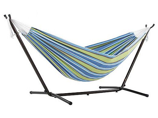Vivere Double Cotton Hammock with Stand | 9-Foot Oasis | UHSDO9-24
