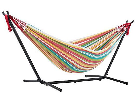 Vivere Double Cotton Hammock with Stand | 9-Foot Salsa | UHSDO9-26