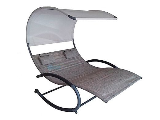 Vivere Double Chaise Rocker | Sienna Steel Frame | CHAISERK2-SA