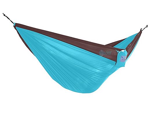 Vivere Double Parachute Hammock | Chocolate-Turquoise | PAR27