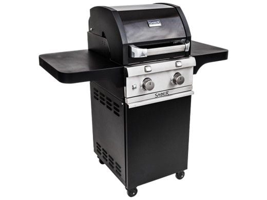 SABER Deluxe Black 2-Burner Free Standing Propane Gas Grill | R33CC1017