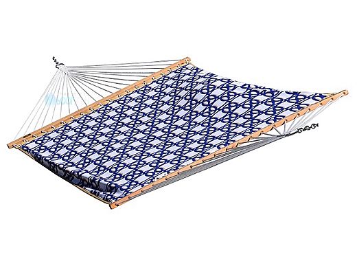 Vivere Double Quilted Fabric Hammock | Nautical | QFAB30