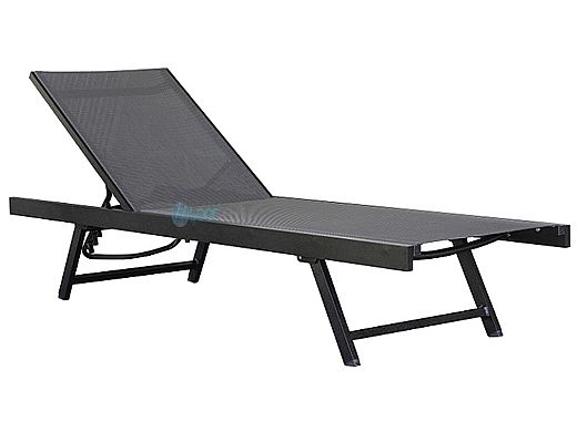Vivere Urban Sun Lounger | Black Chrome | URBLI-BC