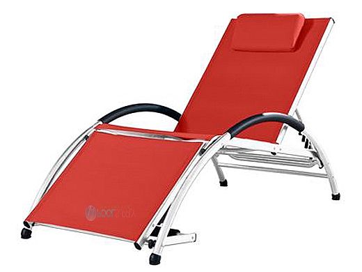 Vivere Dockside Sun Lounger | Cherry Red | DKDSUN-CR