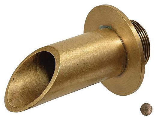 Water Scuppers and Bowls 2" Brass Geo Round Fountain Spout | Barcelona | WSBBG8923
