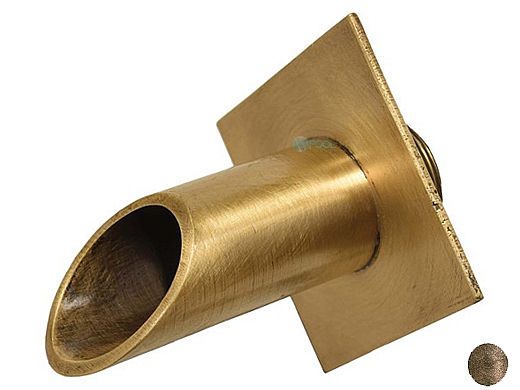 Water Scuppers and Bowls 2" Brass Diamond Geo Water Fountain Spout | Barcelona | WSBBD7923