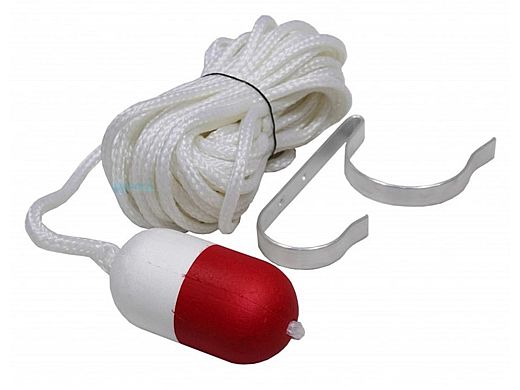 Kemp USA 60' Throw Rope With Float And Ring Buoy Holder | 10-222-60