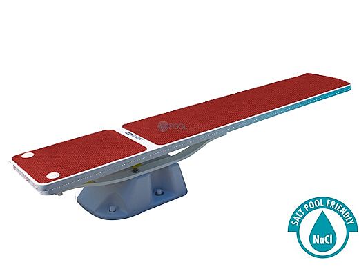 SR Smith Salt Pool Jump System with TrueTread Board Complete | 6' White with Red Top Tread | 68-207-5762R