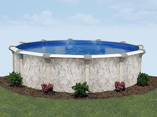 Sierra Nevada 18' Round Above Ground Pool | Basic Package 52" Wall | 163213