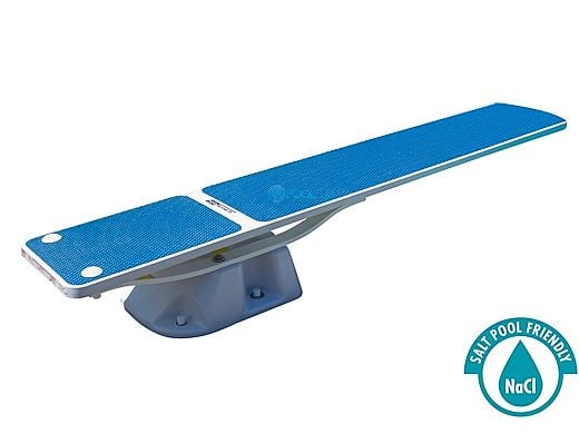 SR Smith Salt Pool Jump System With TrueTread Board Complete | 8' White with Blue Top Tread | 68-207-5782B